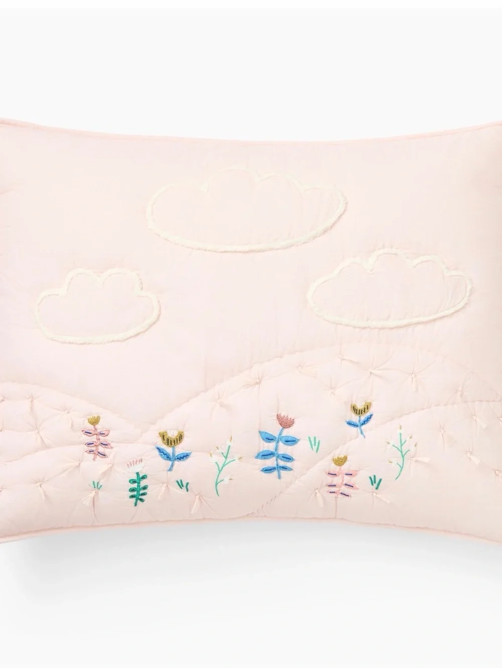 West Elm Kids Fairytale Unicorn pink standard size cotton pillow sham NEW